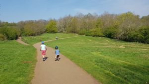 Cycling at Brixworth country park 