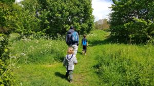 Walking to the park 