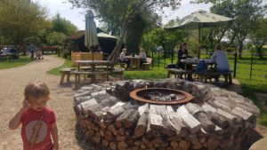 fire pit at the old shed 