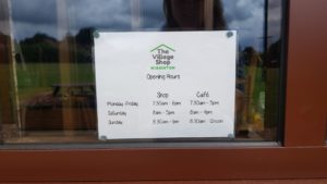 Wigginton village shop and cafe opening times 