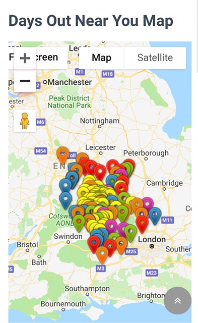 Days out near you map