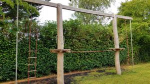 Tight rope in a play park 