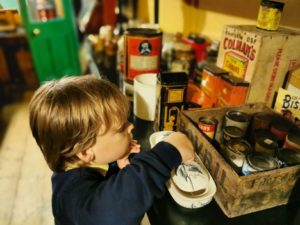 checking out the old fashioned shop 