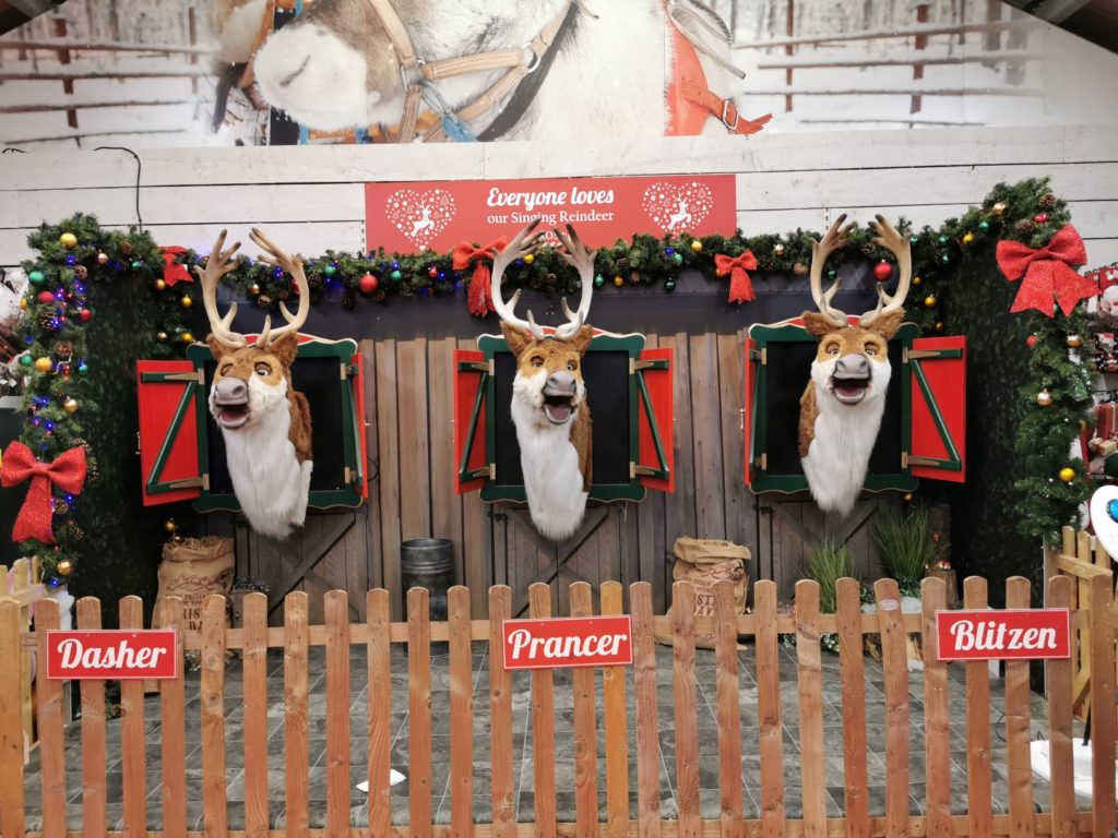 Singing raindeer at frosts garden centre 