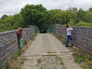 Railway bridge at rushbeds wood