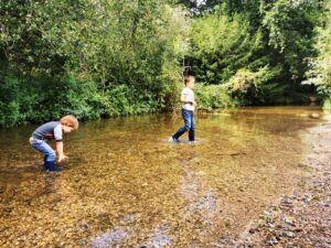 paddling in denham country park 