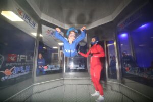 Indoor sky diving